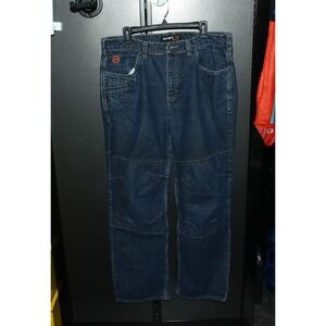 HAWX FR Jeans Men's 38x34 Blue Double Knee Flame Resistant Workwear Dark Wash